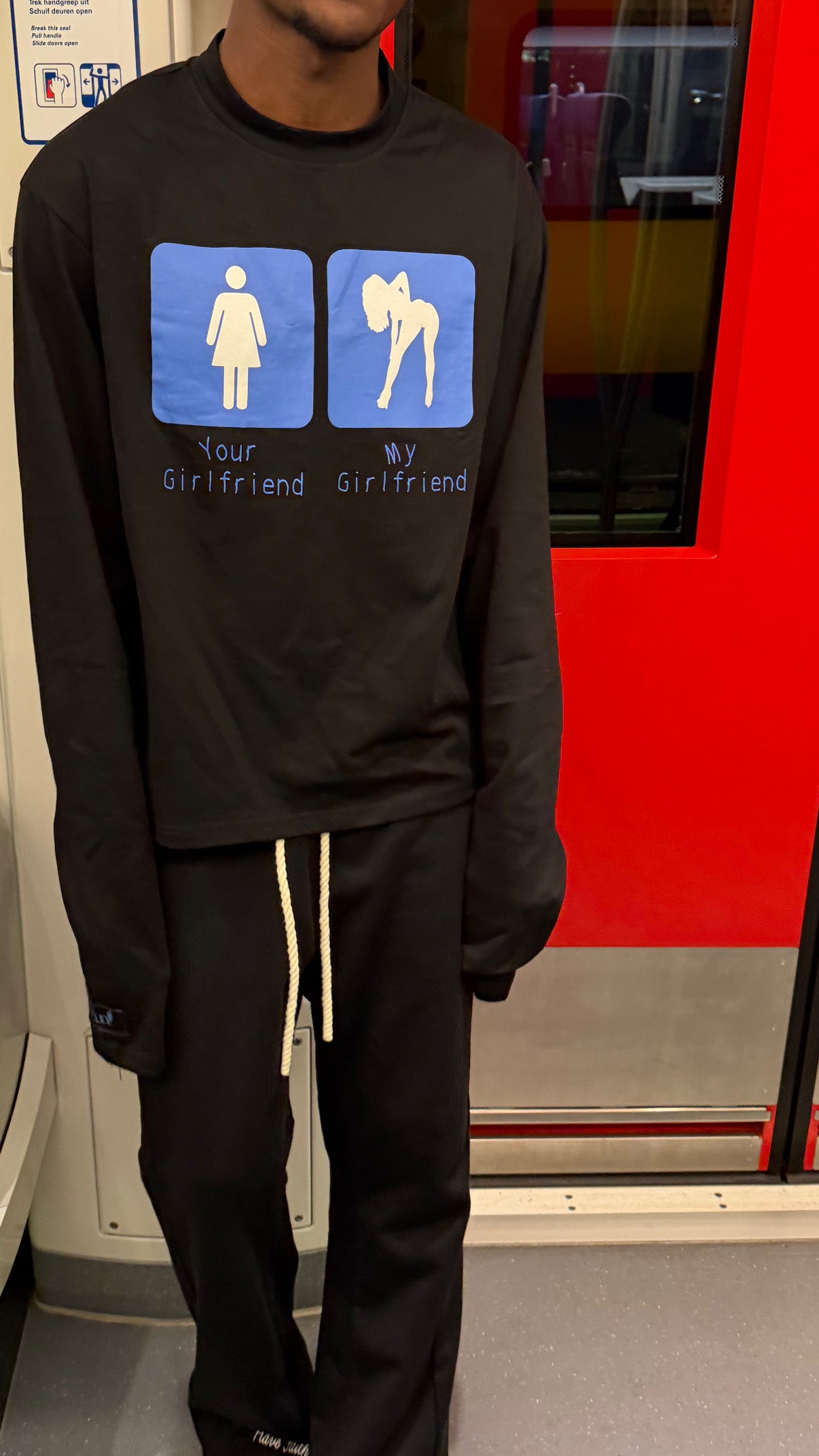 Delune - Your Girlfriend / My Girlfriend Longsleeve Black
