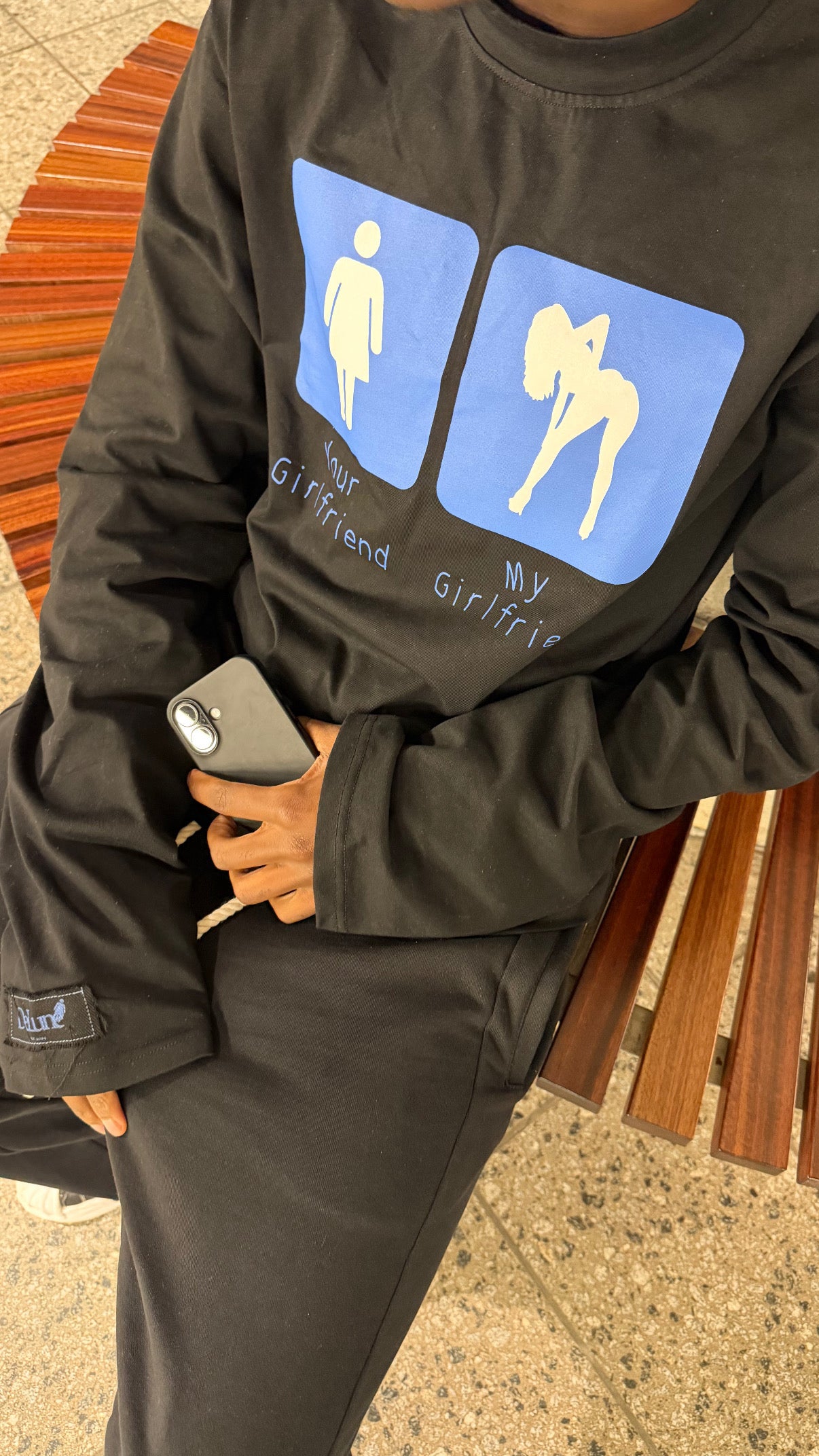 Delune - Your Girlfriend / My Girlfriend Longsleeve Black