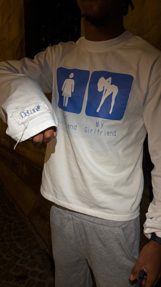 Delune - Your Girlfriend / My Girlfriend Longsleeve White