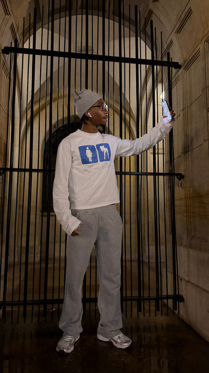 Delune - Your Girlfriend / My Girlfriend Longsleeve White