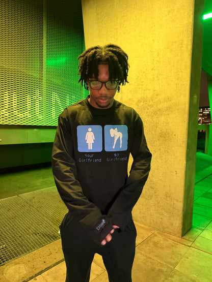 Delune - Your Girlfriend / My Girlfriend Longsleeve Black